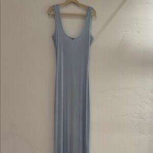 Skims Light Blue Low Back Maxi Dress